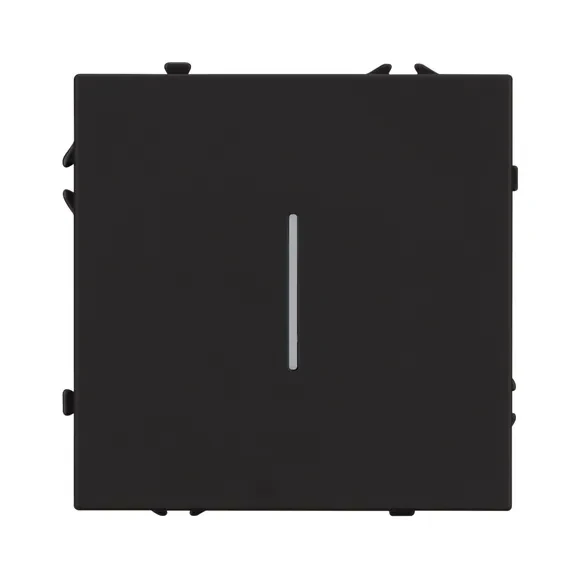Выключатель одноклавишный проходной с подсветкой LED, NEO PLUS (черный) Выключатель одноклавишный проходной с подсветкой LED, NEO PLUS (черный)