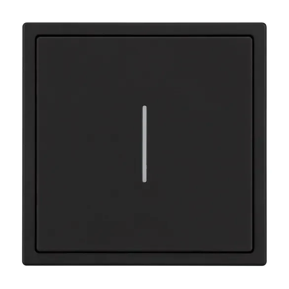 Выключатель одноклавишный проходной с подсветкой LED, NEO PLUS (черный) Выключатель одноклавишный проходной с подсветкой LED, NEO PLUS (черный)