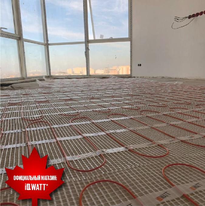 Тонкий самоклеящийся греющий мат 150 Вт/м.кв - 18м² IQ FLOOR MAT 00123 IQWATT