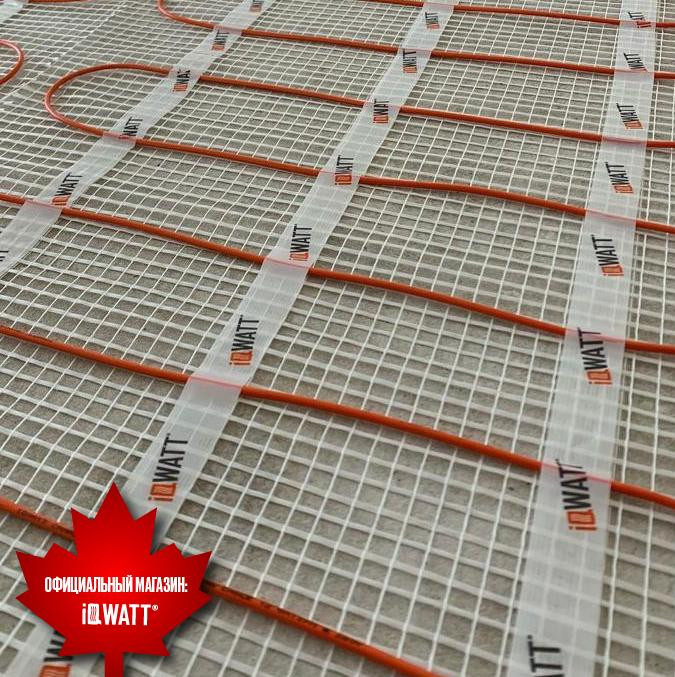 Тонкий самоклеящийся греющий мат 150 Вт/м.кв - 20м² IQ FLOOR MAT 00125 IQWATT