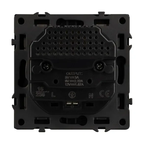 Розетка Schuko 250V 16A с USB-портом для зарядки Type A + Type C, с защитными шторками, 3,1А, 20W, IP-20, NEO PLUS контакты винтовые Розетка Schuko 250V 16A с USB-портом для зарядки Type A + Type C, с защитными шторками, 3,1А, 20W, IP-20, NEO PLUS контакты винтовые