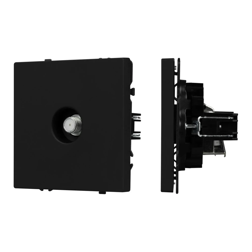 Розетка антенная SAT, IP-20. NEO PLUS (черный)
