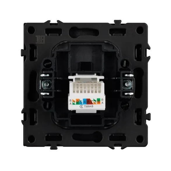 Розетка компьютерная 6 kat, IP-20. NEO PLUS  (черный)