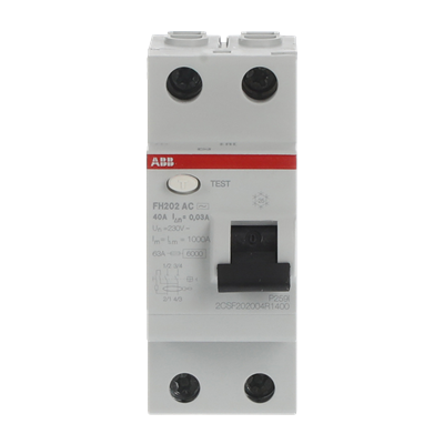 Устройство защитного отключения (УЗО) ABB FH202 AC-40/0.03 Тип-AС 2P 40A 30мА 2CSF202002R1400