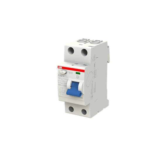 Устройство защитного отключения (УЗО) ABB F202 A-16/0.01 Тип-A  2P 16A 10мА 2CSF202101R0160