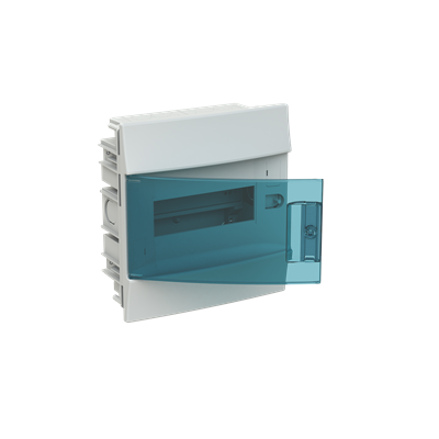  ABB Mistral41 8М 1SLM004101A1202 с зеленой прозрачной дверью и клеммами