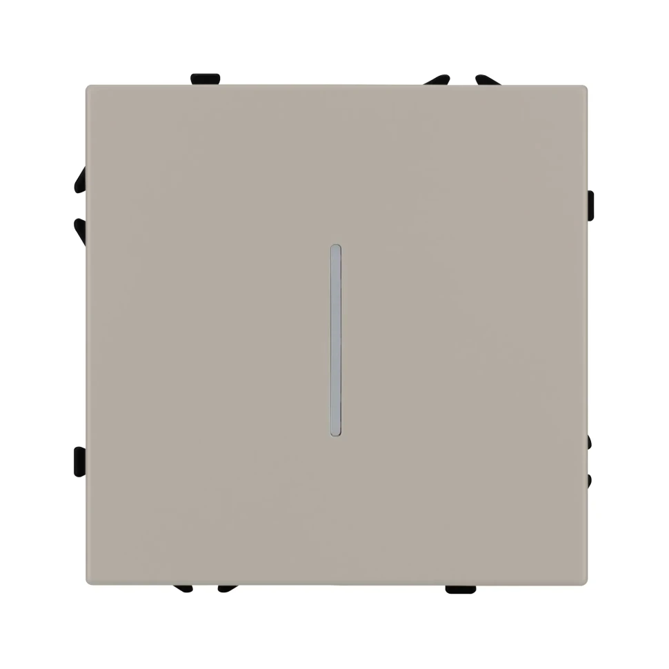 Выключатель одноклавишный с подсветкой LED,  NEO PLUS (кашемир)