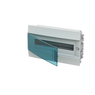 ABB Mistral41 18М с зеленой прозрачной дверью 1SLM004101A1204