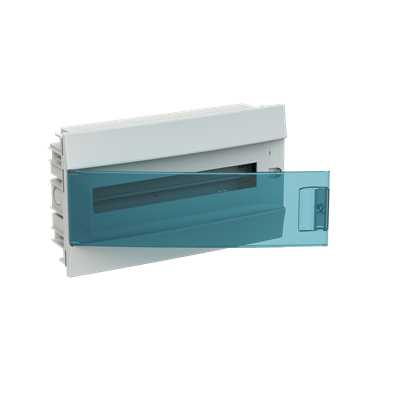ABB Mistral41 18М с зеленой прозрачной дверью 1SLM004101A1204