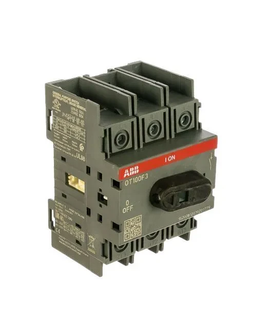 Рубильник ABB OT100F3 100А 3P на DIN-рейку или монтажную плату (с ручкой) 1SCA105004R1001