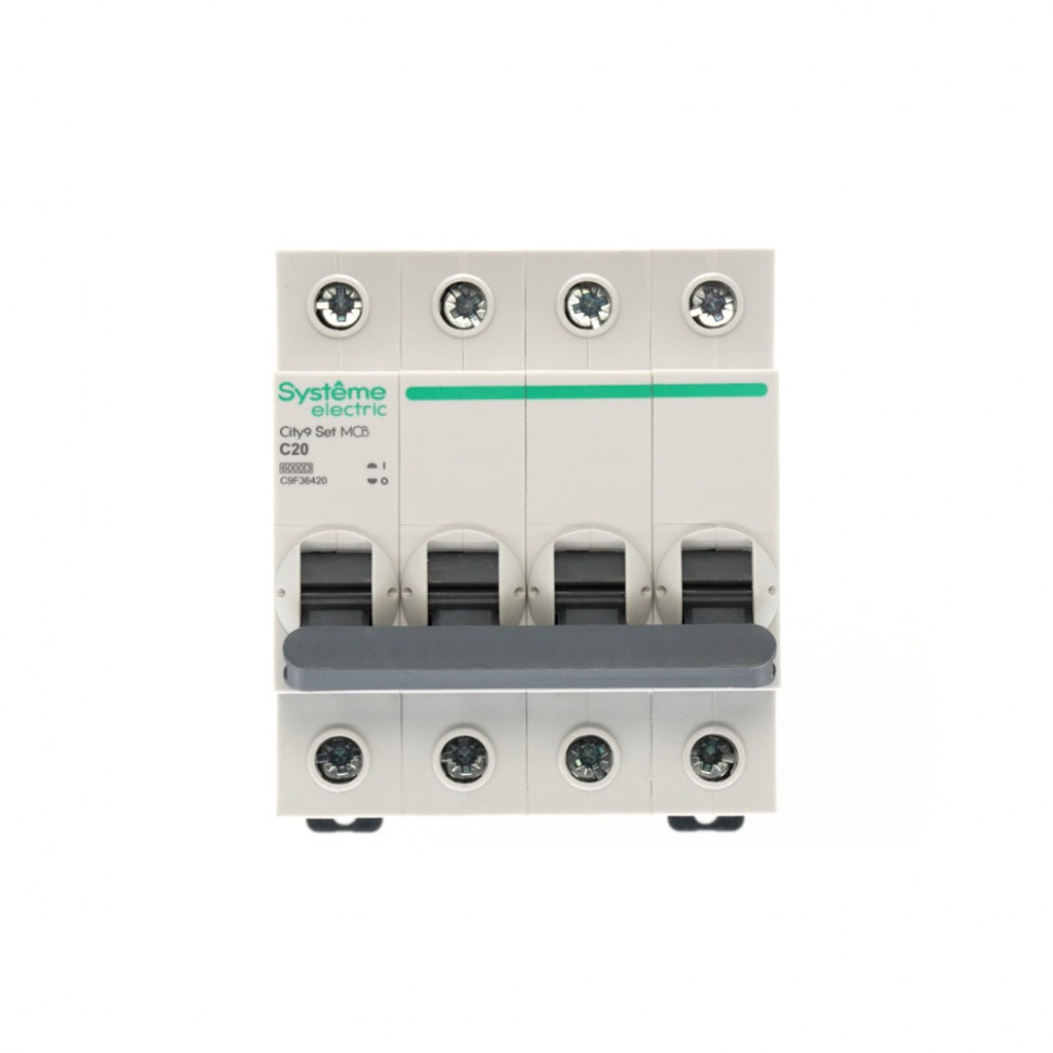 Автоматический выключатель (АВ) С 20А 4P 6kA 400В Systeme Electric City9 Set C9F36420