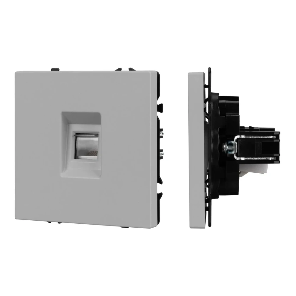 Розетка компьютерная 6 kat, IP-20. NEO PLUS (Светло cерый) Розетка компьютерная 6 kat, IP-20. NEO PLUS (Светло cерый)