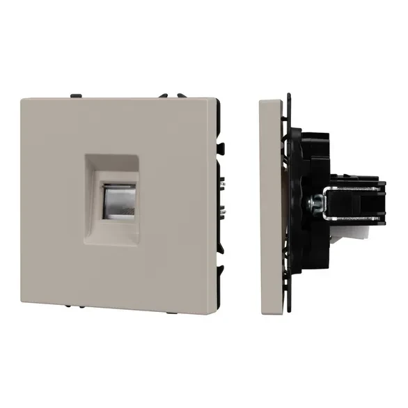 Розетка компьютерная 6 kat, IP-20 NEO PLUS  (кашемир)