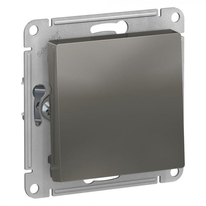 Переключатель одноклавишный Schneider Electric Atlas Design перекрестный, сталь ATN000971