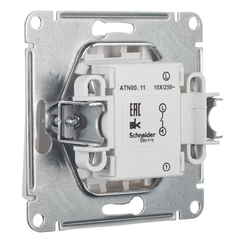 Выключатель одноклавишный Systeme Electric Atlas Design Лотос ATN001311
