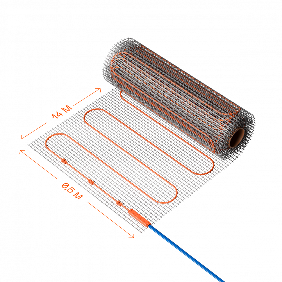 Нагревательный мат VLT01-150-7.0 (150 Вт/м.кв - 7,0м²)