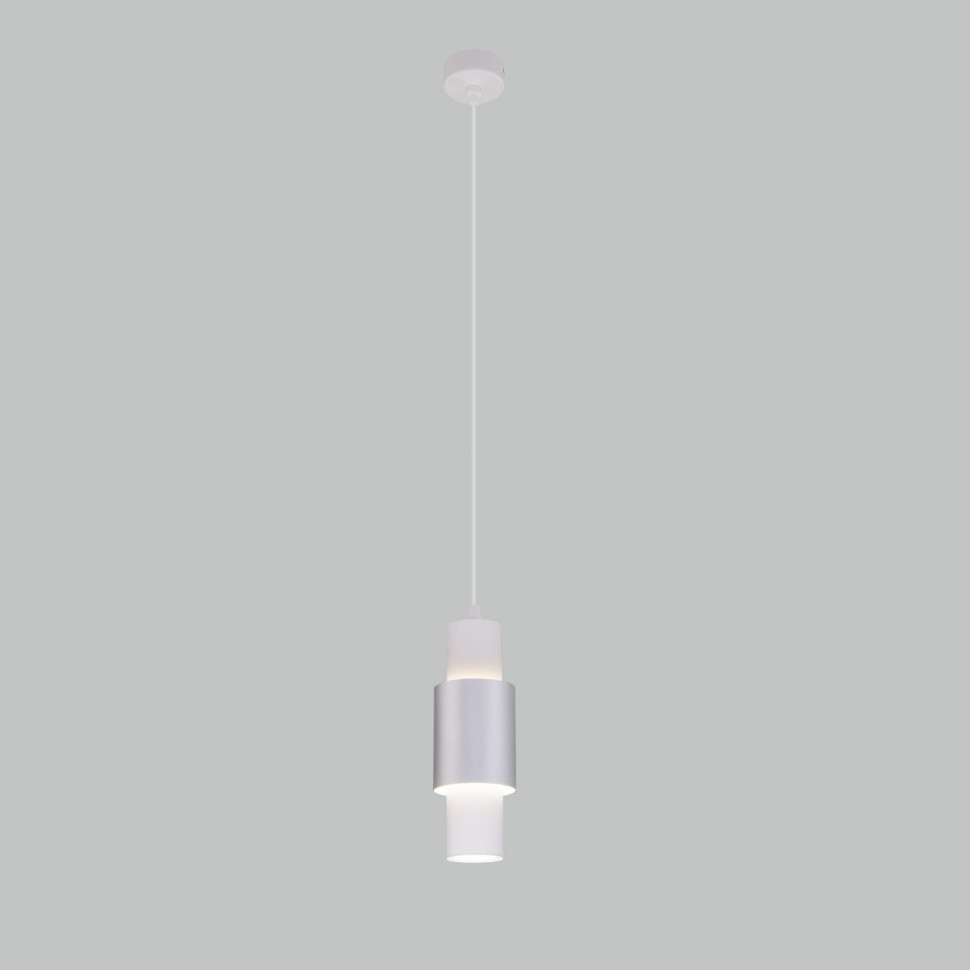 Подвесной светодиодный светильник 50204/1 LED белый/матовое серебро