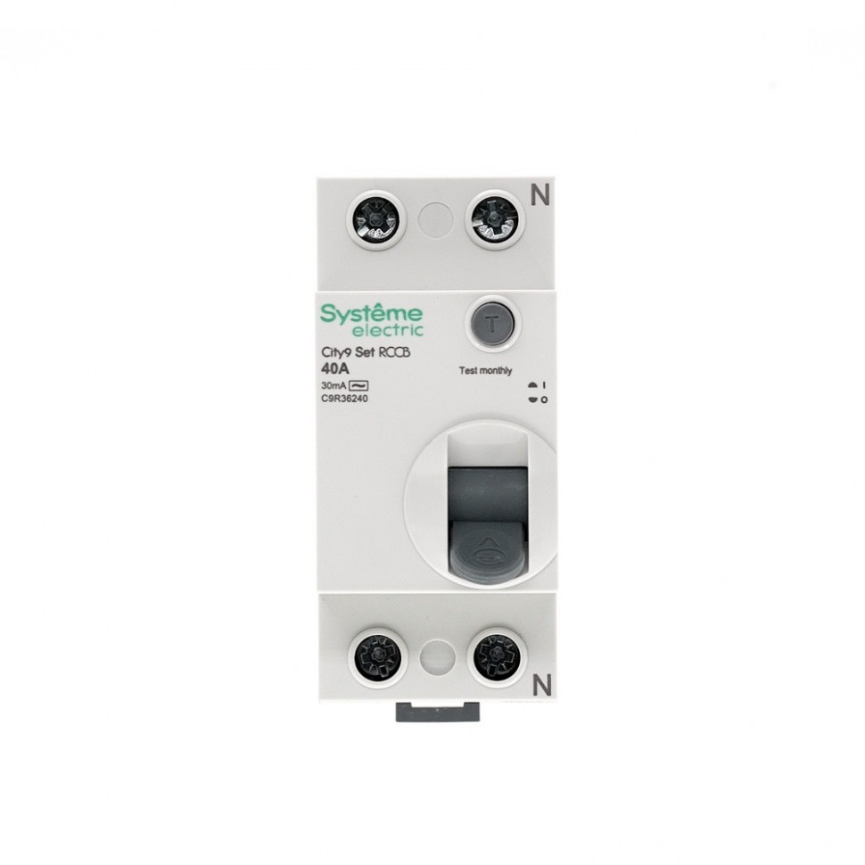Устройство защитного отключения (УЗО) 40А 2P 300мА Тип-AC 230В Systeme Electric City9 Set C9R66240