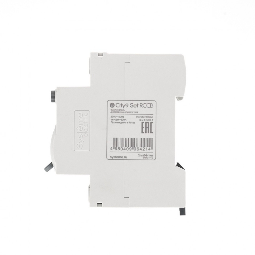 Устройство защитного отключения (УЗО) 63А 2P 300мА Тип-AC 230В Systeme Electric City9 Set C9R66263 Устройство защитного отключения (УЗО) 63А 2P 300мА Тип-AC 230В Systeme Electric City9 Set C9R66263