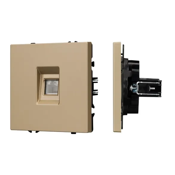 Розетка компьютерная 6 kat, IP-20 NEO PLUS (золото)