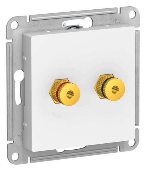 Аудиорозетка Systeme Electric Atlas Design двухместная, Лотос ATN001387