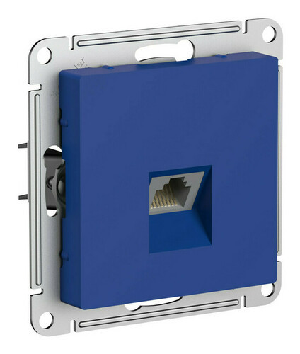 Розетка Schneider Electric Atlas Design RJ-45 кат. 6a, аквамарин ATN001186
