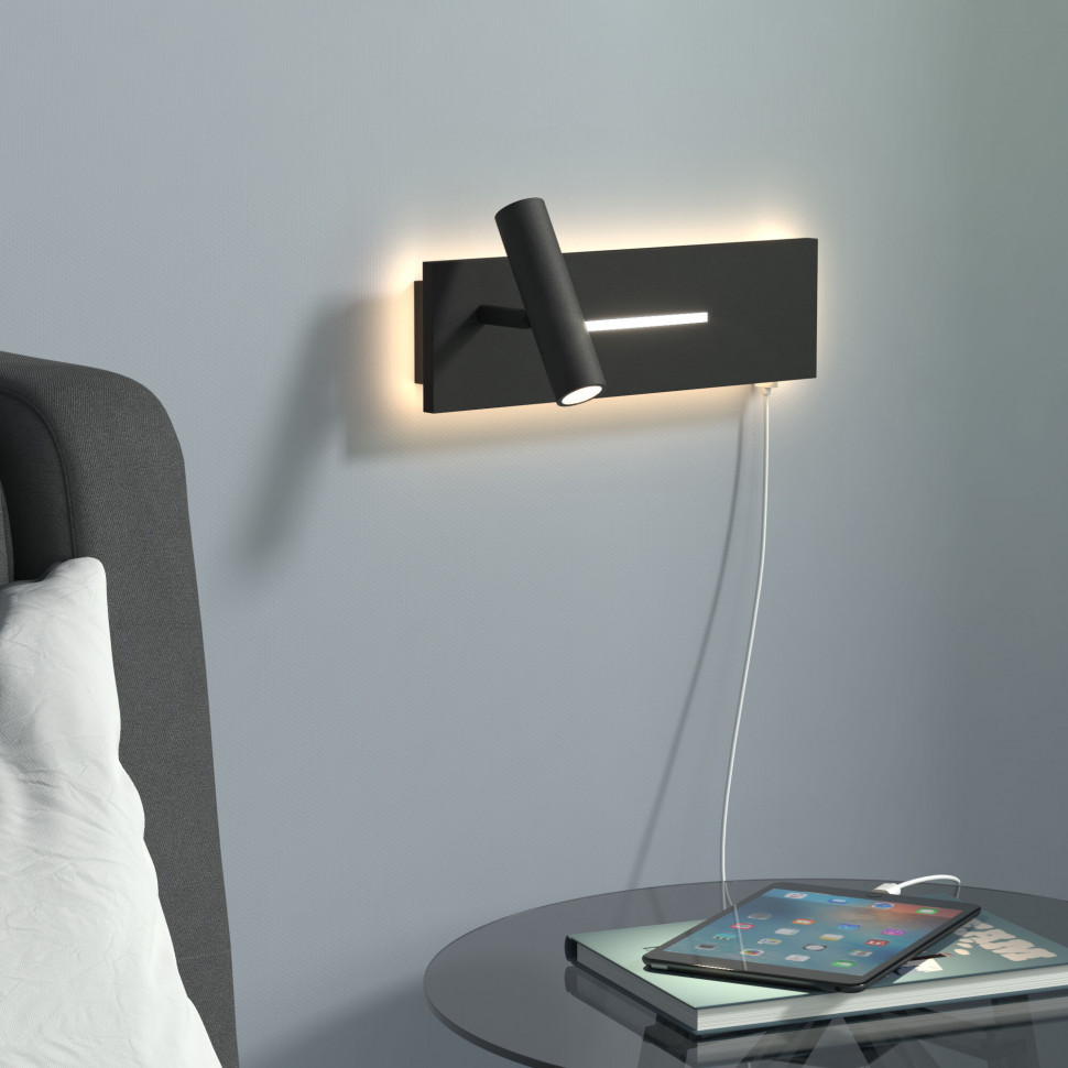 Светильник настенный светодиодный Tuo LED MRL LED 1117 черный
