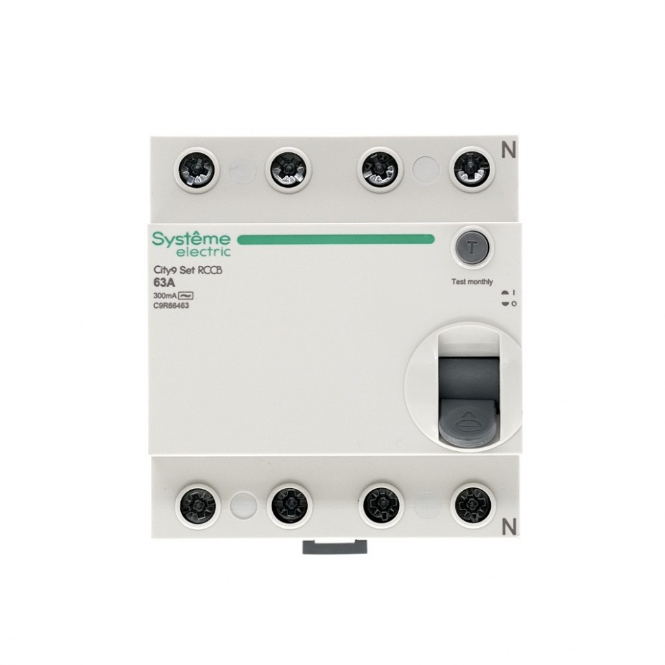 Устройство защитного отключения (УЗО) 63А 4P 300мА Тип-AC 400В Systeme Electric City9 Set C9R66463