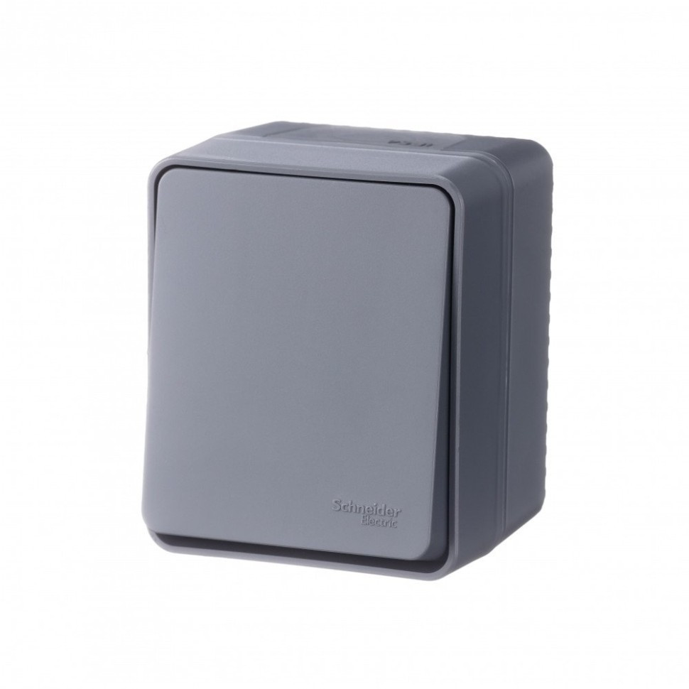 Переключатель 1-клавишный 10 АХ Systeme Electric AtlasDesign Profi54, антрацит ATN544061