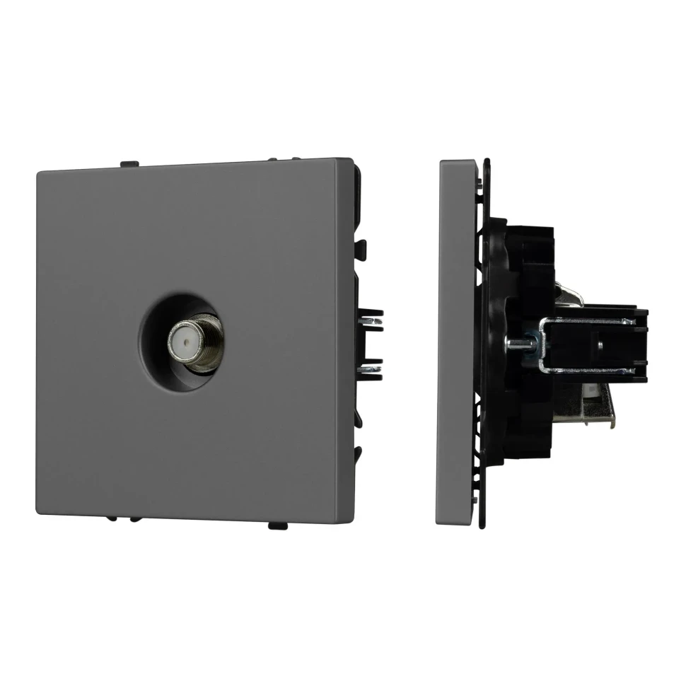 Розетка антенная SAT, IP-20.  NEO PLUS (cерый)