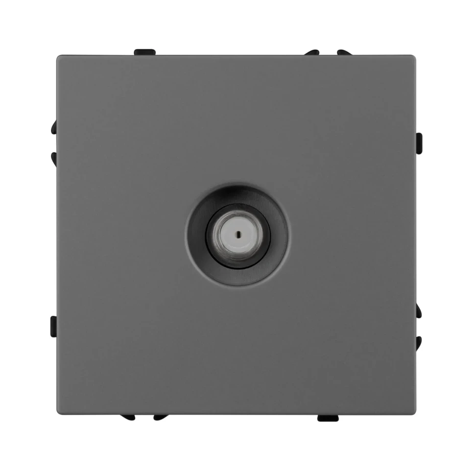 Розетка антенная SAT, IP-20.  NEO PLUS (cерый)
