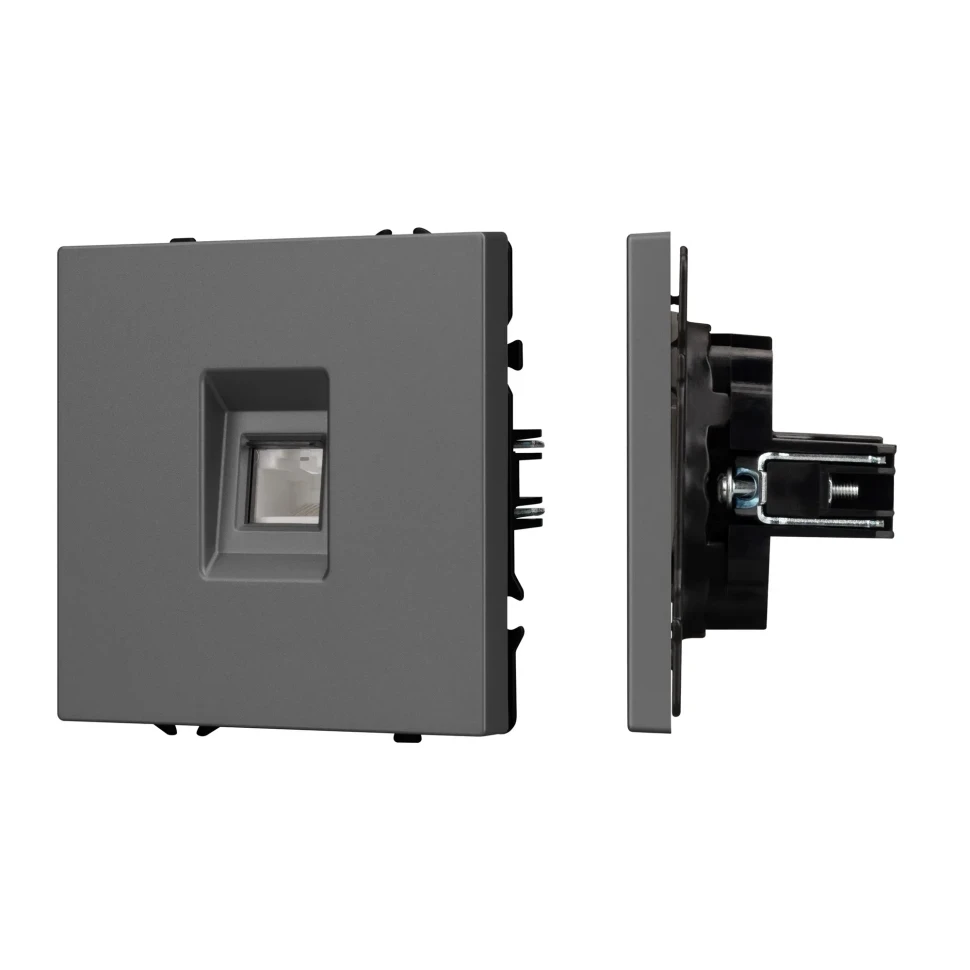 Розетка компьютерная 6 kat, IP-20.  NEO PLUS (cерый)