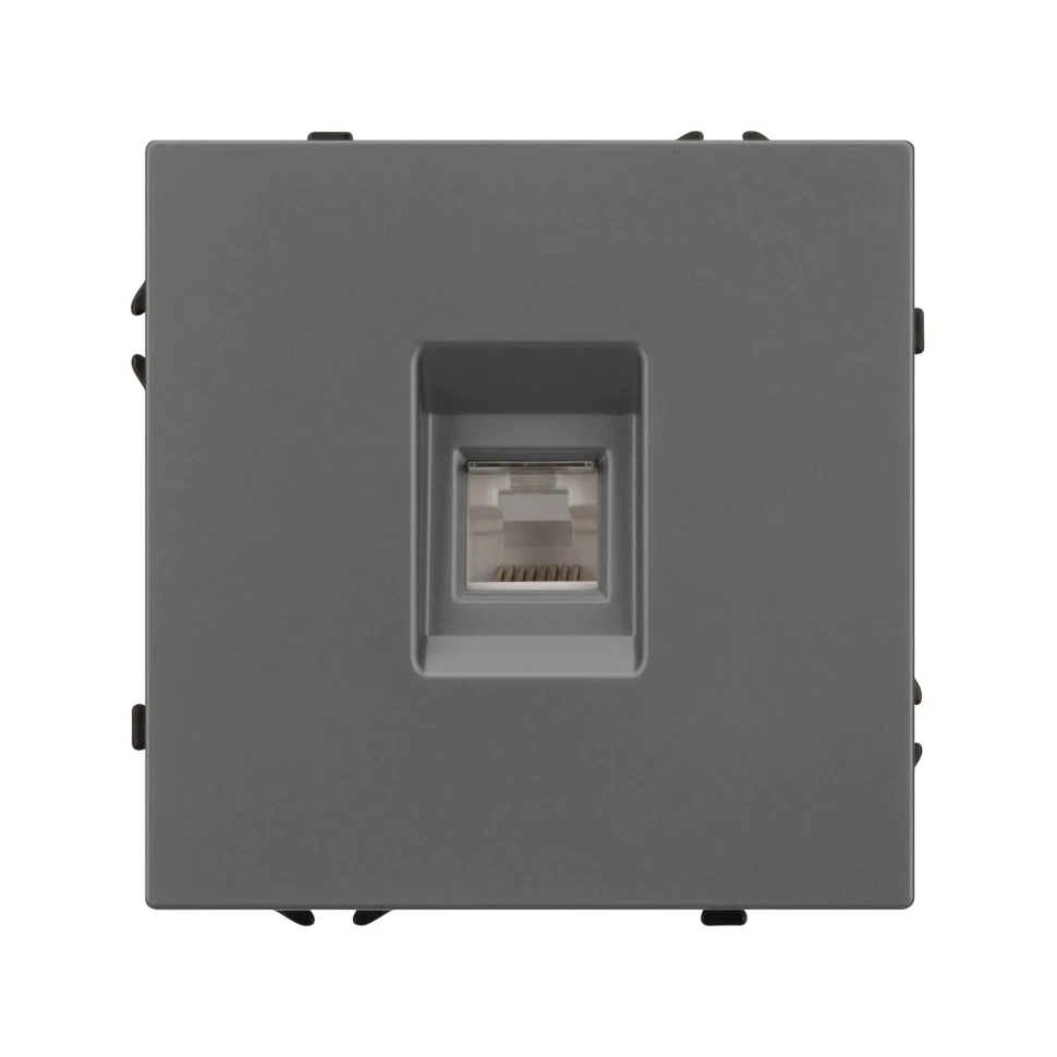 Розетка компьютерная 6 kat, IP-20.  NEO PLUS (cерый)
