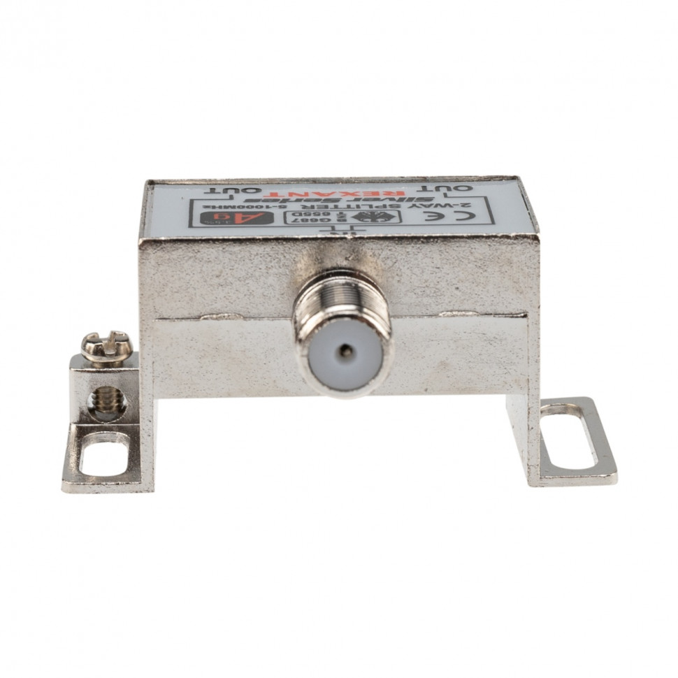 Делитель ТВx2 под F-разъем, 5-1000МГц, Silver (3 F-разъема в комплекте) REXANT 05-6101