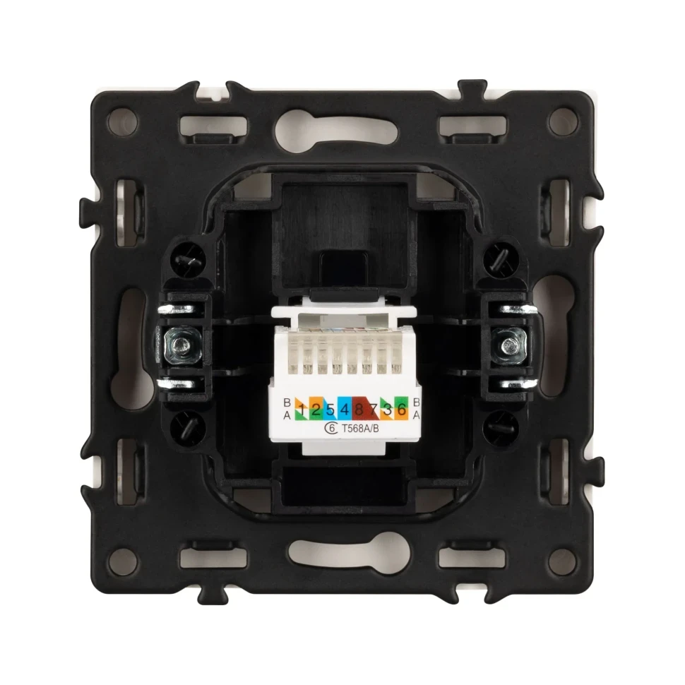 Розетка компьютерная NEO PLUS 6 kat, IP-20 (белый матовый)